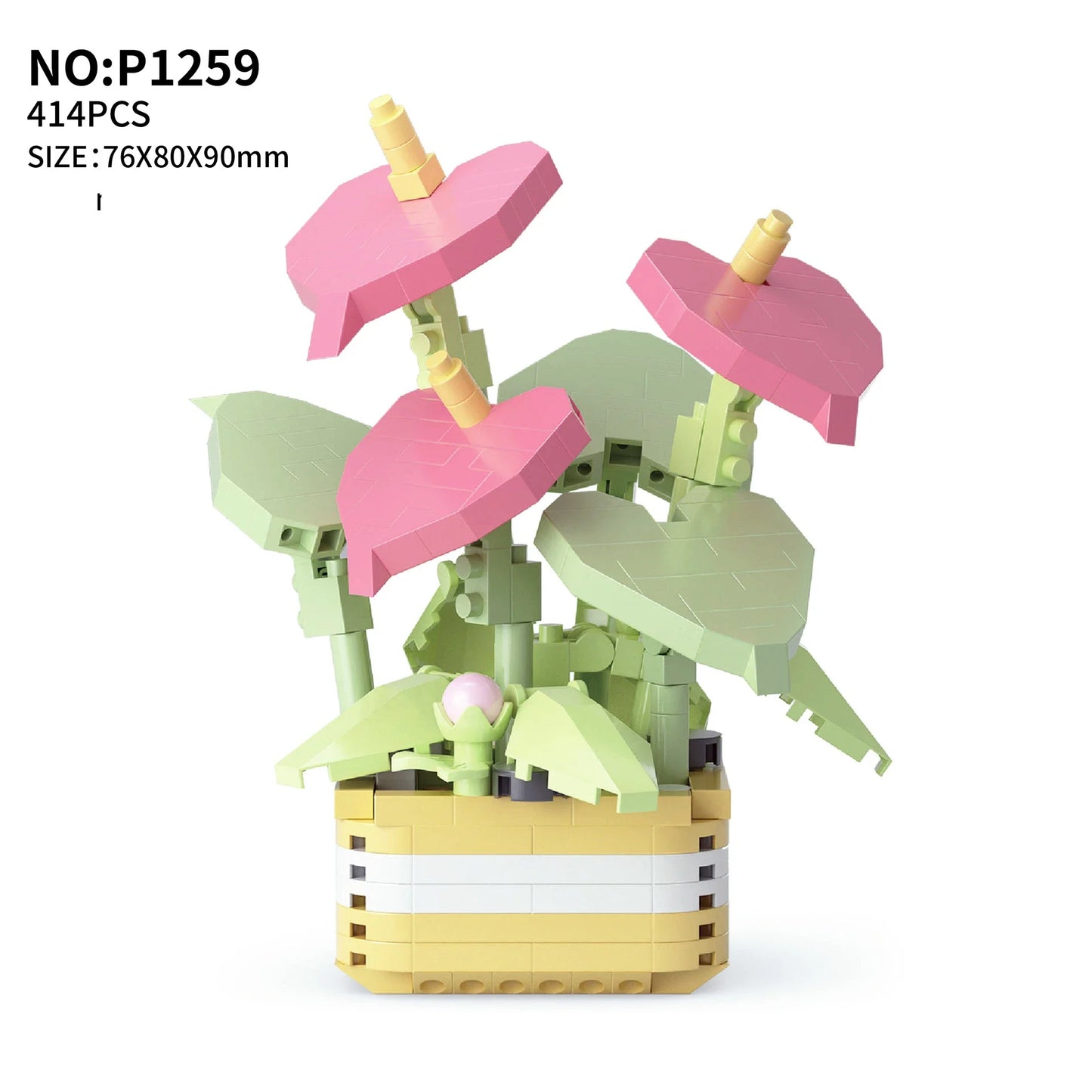 Bouwpakket Bloemenboeket met Rozen – Creatieve Bloemen Bouwstenen Set