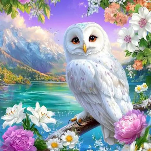 Diamond Painting Dieren ronde of vierkante steentjes - Uil DZDP79408