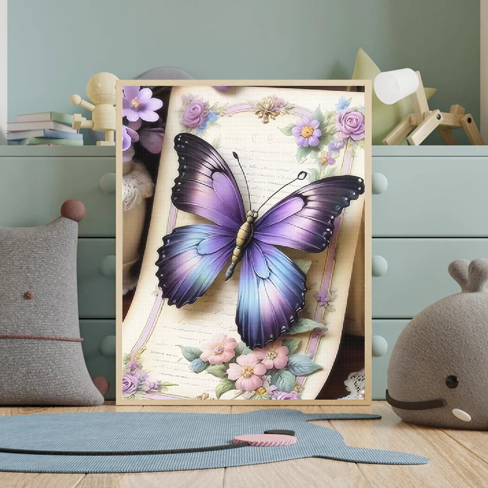 Diamond Painting Dieren - Vlinder - rond of vierkant | Kleurrijk Ontwerp - DZDP80296