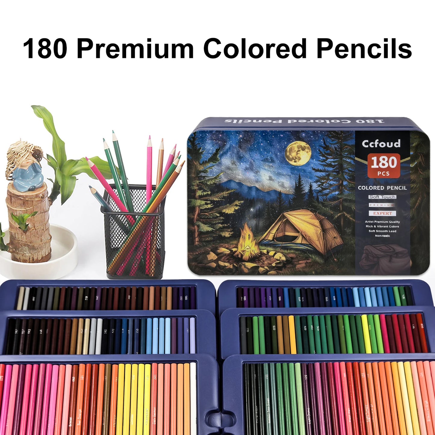 Kleurpotloden set professionele zachte kleurkernen voor creatief tekenen