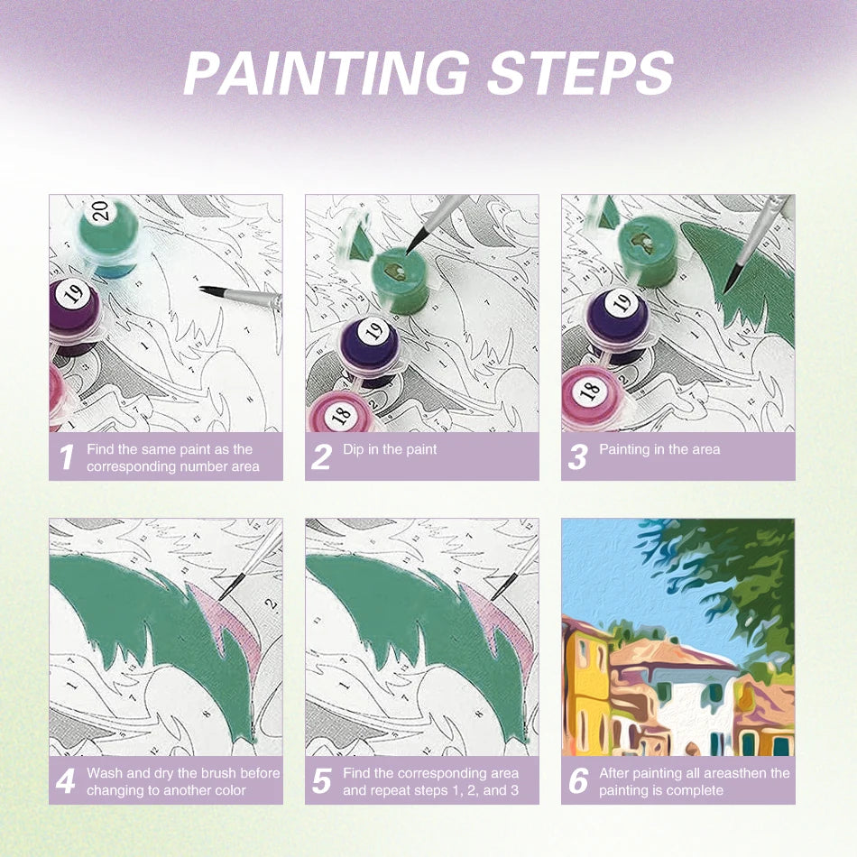 Schilderen op nummer - Diverse landschappen (keuze uit 15 afbeeldingen)