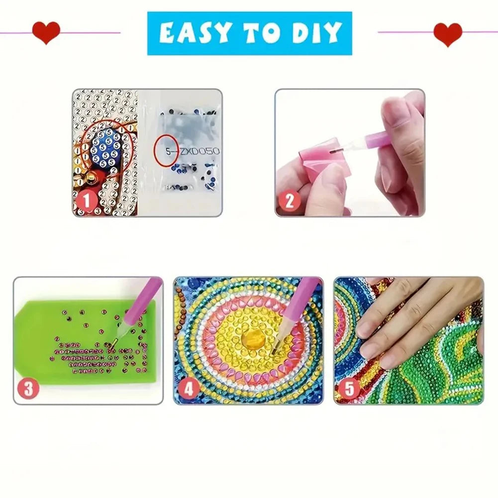 Diamond Painting Kerstkaarten set 6 stuks – Creatieve Kerst wenskaarten