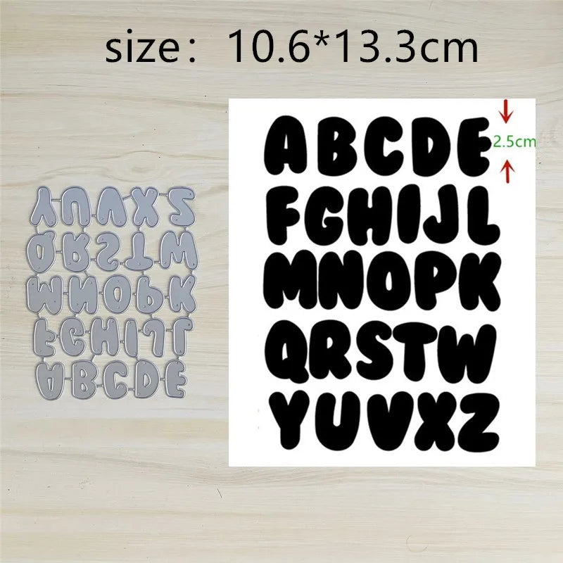 Metalen snijmal - 26-delige letters set voor scrapbooking en kaarten
