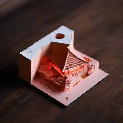 3D Papier Sculptuur Notitieblok / Scheurkalender Decoratie voor Feestdagen en Cadeaus