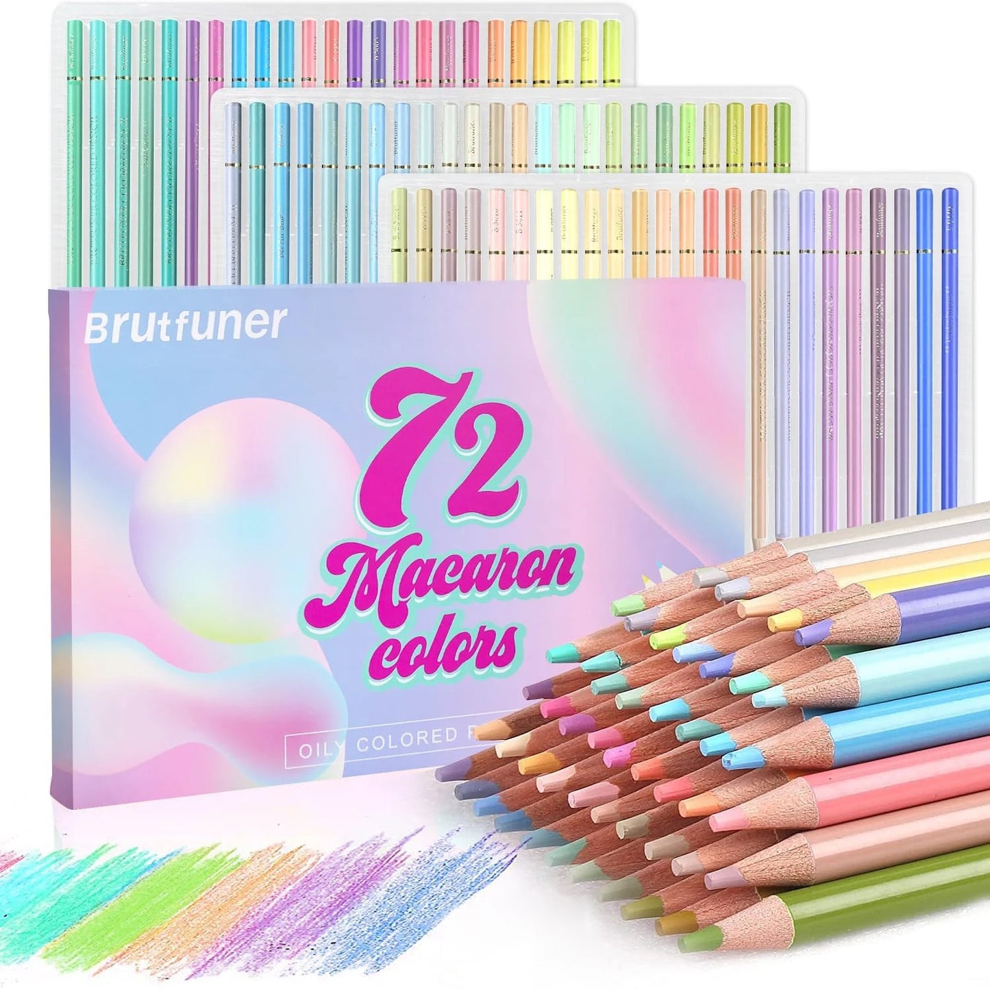 Potloden set Macaron Pastel Kleurpotloden Soft Core 12, 24, 50 of 72 stuks
