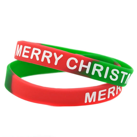 Kerst armband Merry Christmas siliconen polsband volwassenen