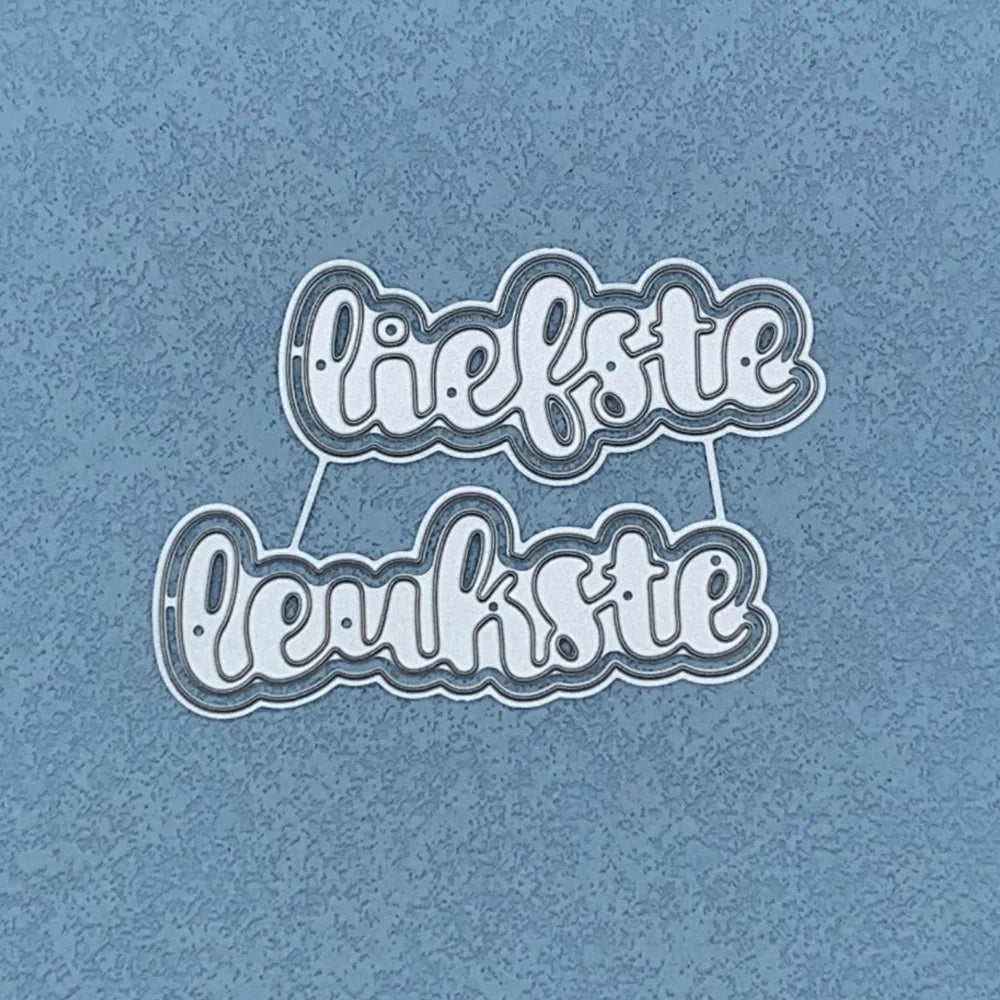 Metalen snijmal - Nederlandse teksten - liefste leukste 7.8X5.3 CM