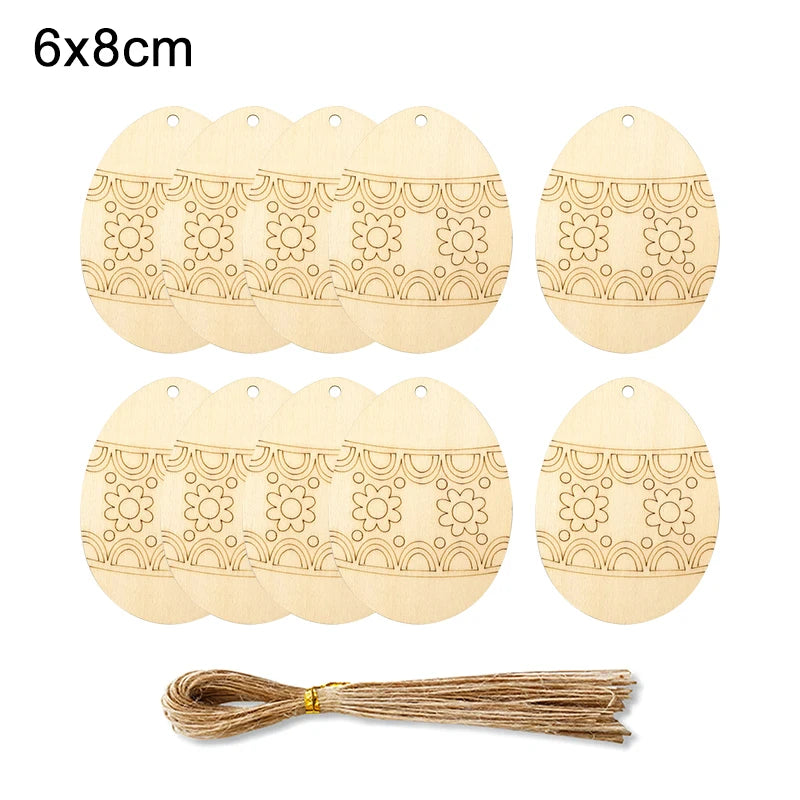 Houten Paas figuur om zelf te kleuren/schilderen – Houten eieren set
