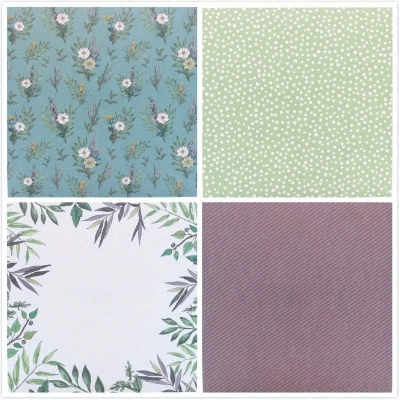 24 Vellen Bloemen Scrapbook Papier – 15,2 x 15,2 cm