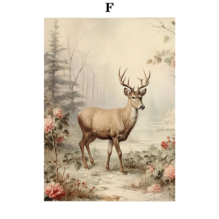 Kerst schilderij Santa Claus bij kerstboom – klassieke winter decoratie op canvas