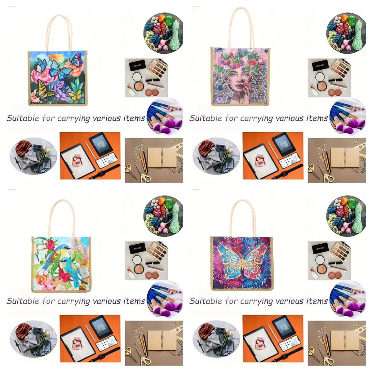 Diamond Painting Tas Vlinder Design Shopper voor Dames
