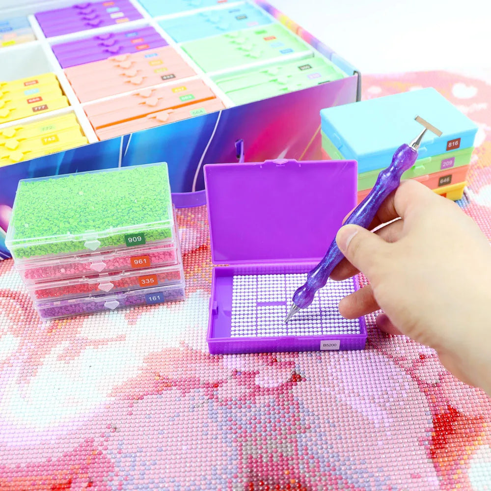 Diamond Painting Sorteerdoos met handige opbergtray voor steentjes