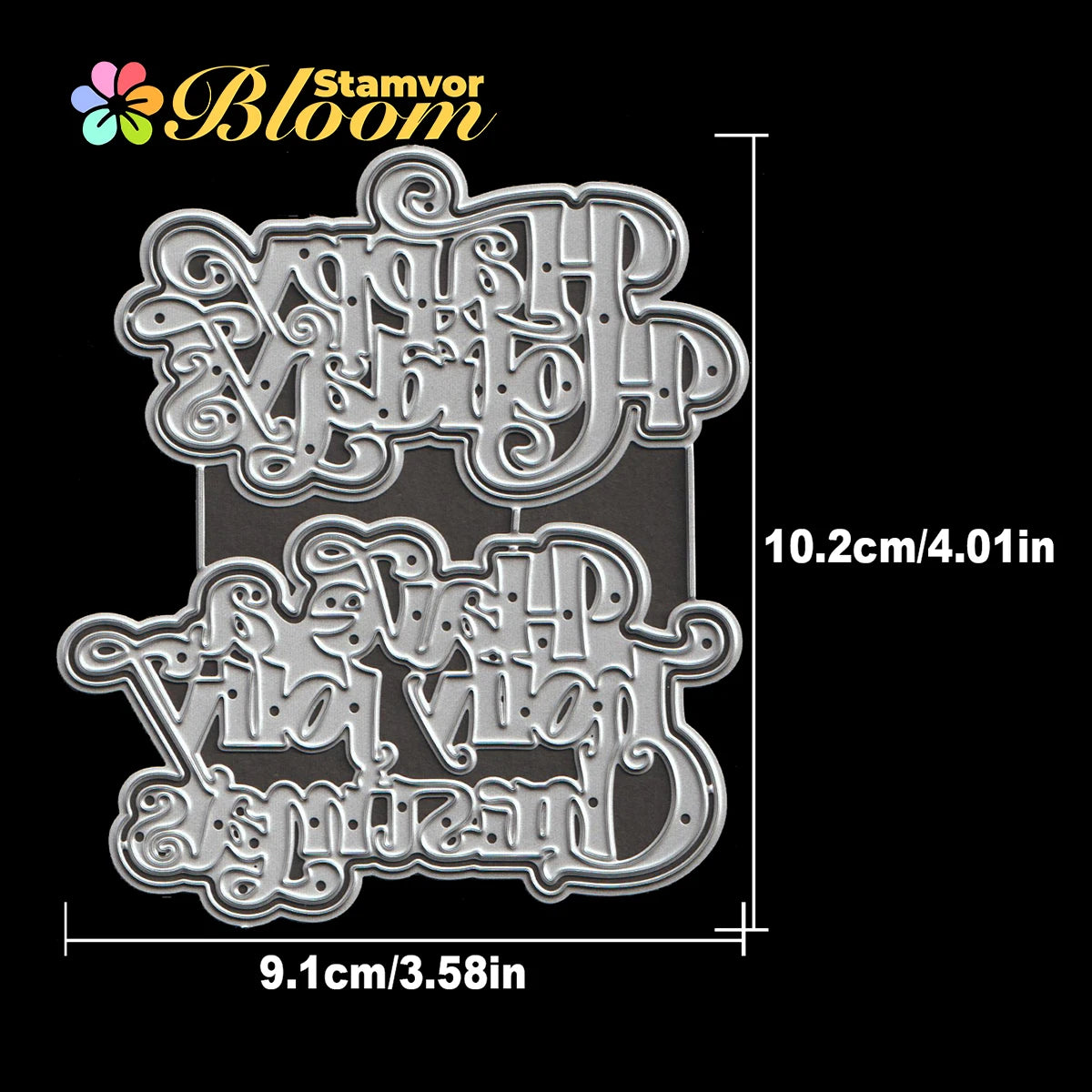 Snijmal kerst winter lagen titel – metalen snijvorm voor kaarten en scrapbooking