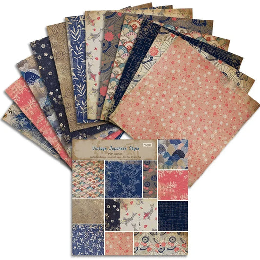 Papier voor kaarten maken & plakboek – Vintage Japanse stijl set