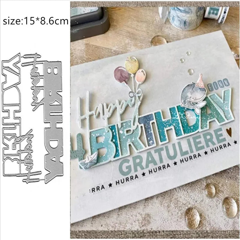 Metalen snijmal Bloem Letter voor scrapbooking en kaarten