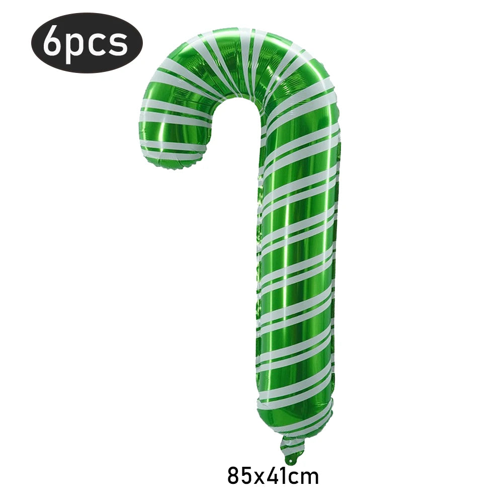 Opblaasbare kerst snoepstok en lolly folieballonnen set – feestdecoratie