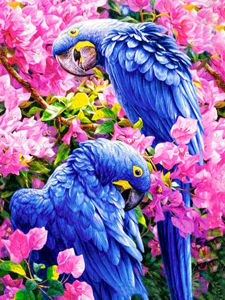 AB Diamond Painting met Fairy dust steentjes Papegaai