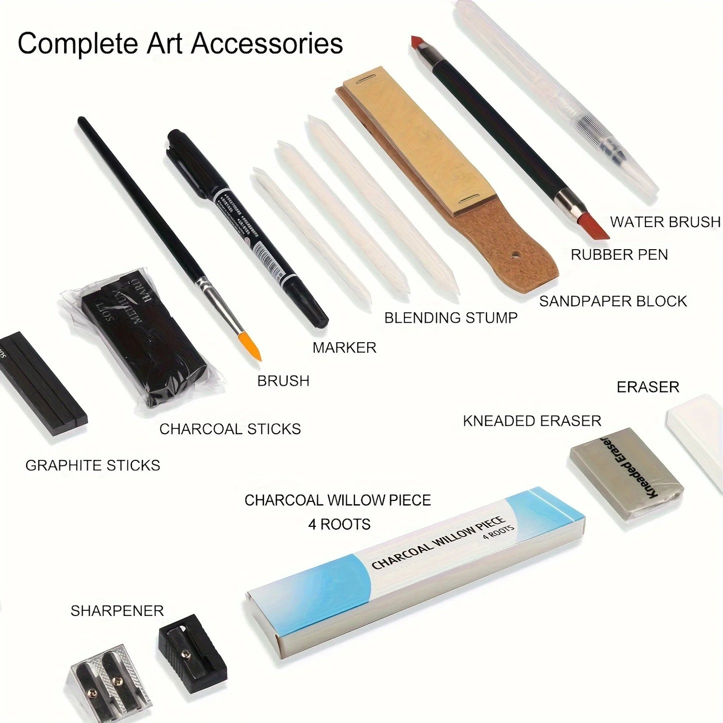 Potloden Set van 85 Stuks met Schetsboeken voor Kunstenaars