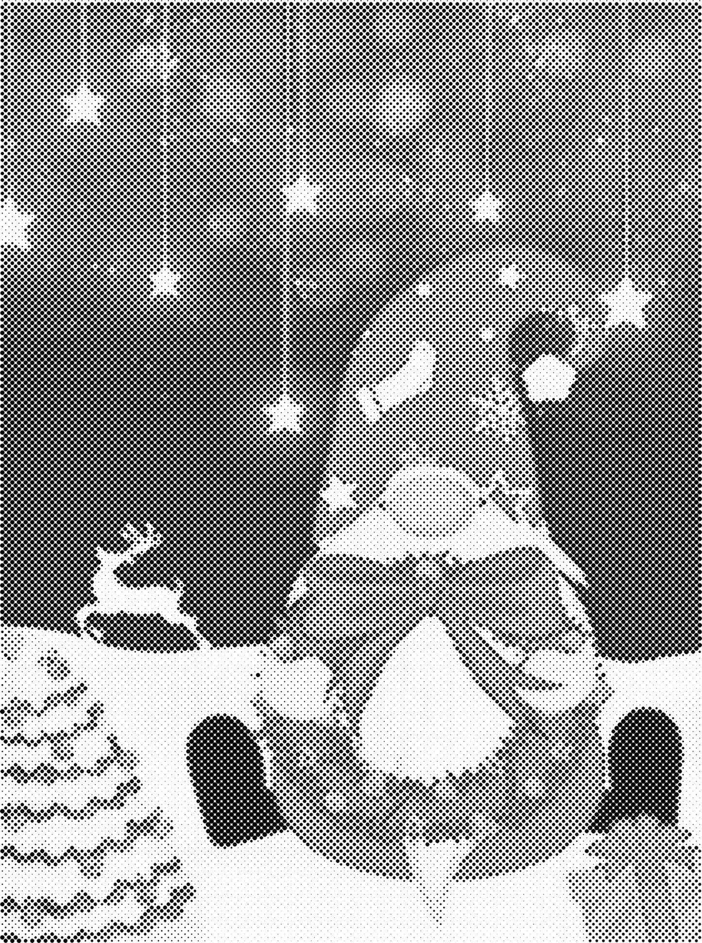 DOT Painting Cartoon Kerst – Één Kleur Stippelkunst