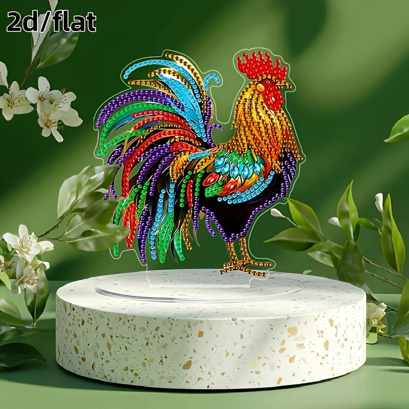 Diamond Painting Tafelornament Haan Decoratie voor Interieur