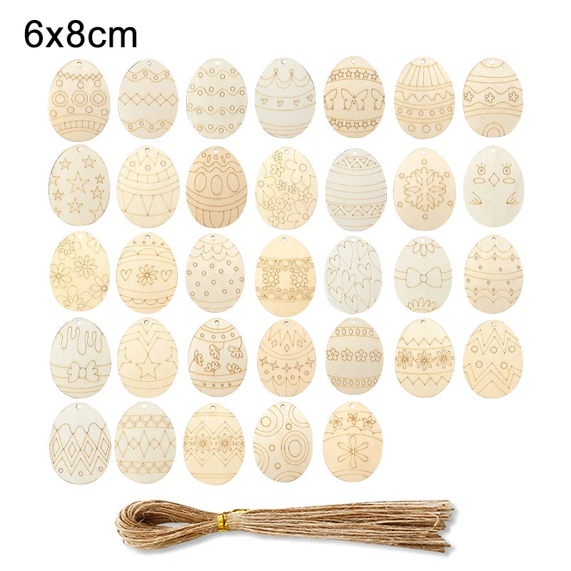 Houten Paas figuur om zelf te kleuren/schilderen – Houten eieren set