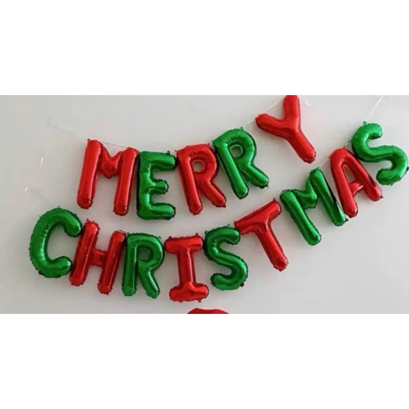 Opblaasbare kerstballonnen set met rendier, sneeuwpop en kerstboom