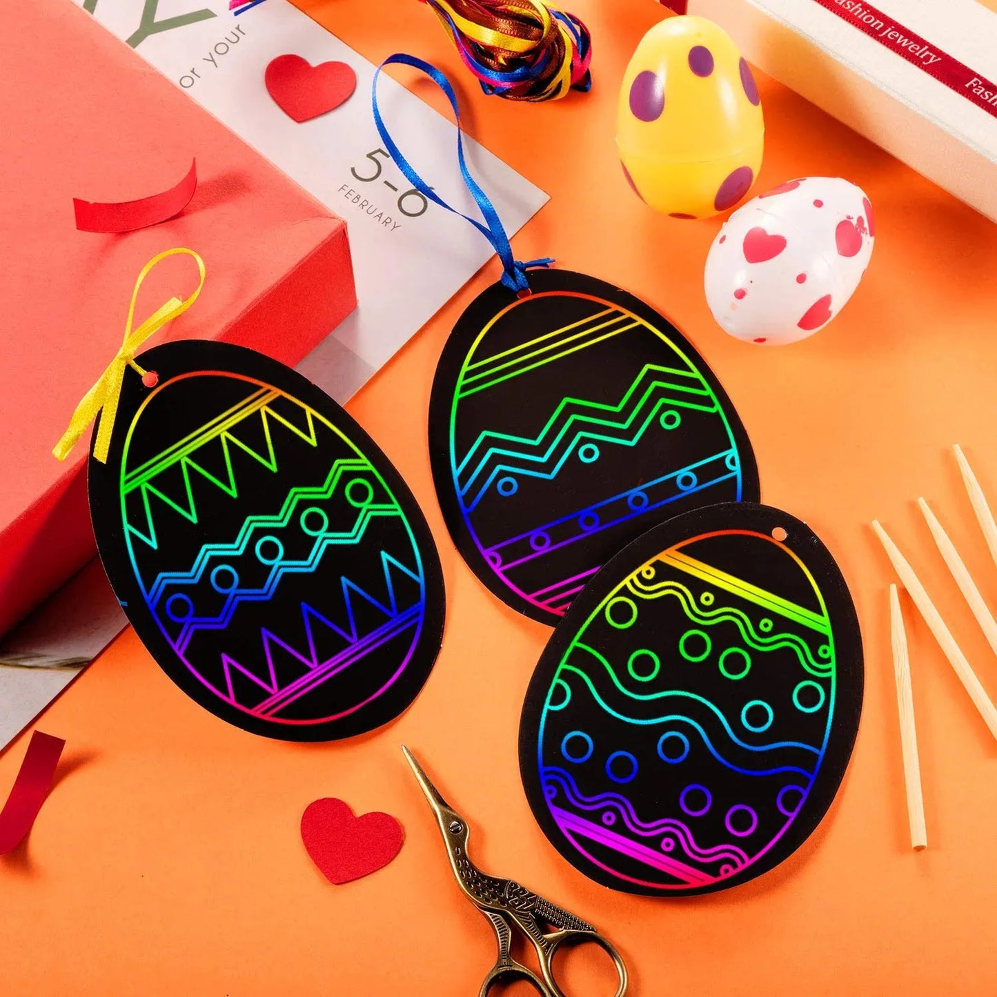 Krastekening Paasei Kunstset 24 Stuks Creatieve Knutsel Decoratie