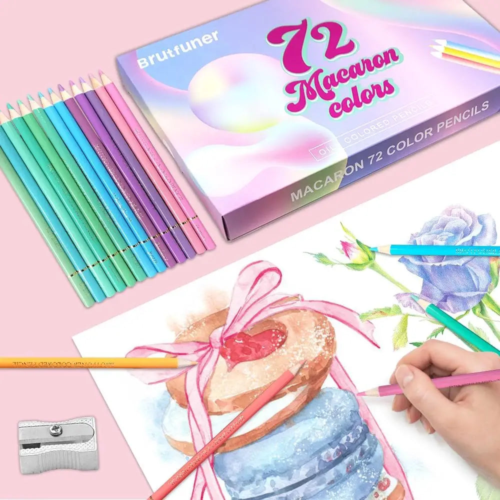 Potloden set Macaron Pastel Kleurpotloden Soft Core 12, 24, 50 of 72 stuks