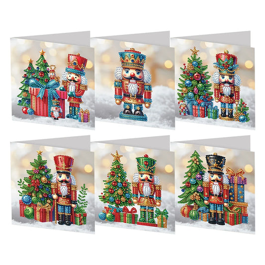 Diamond Painting Kaarten set 6 Kerstkaarten Compleet Knutselpakket - HK060