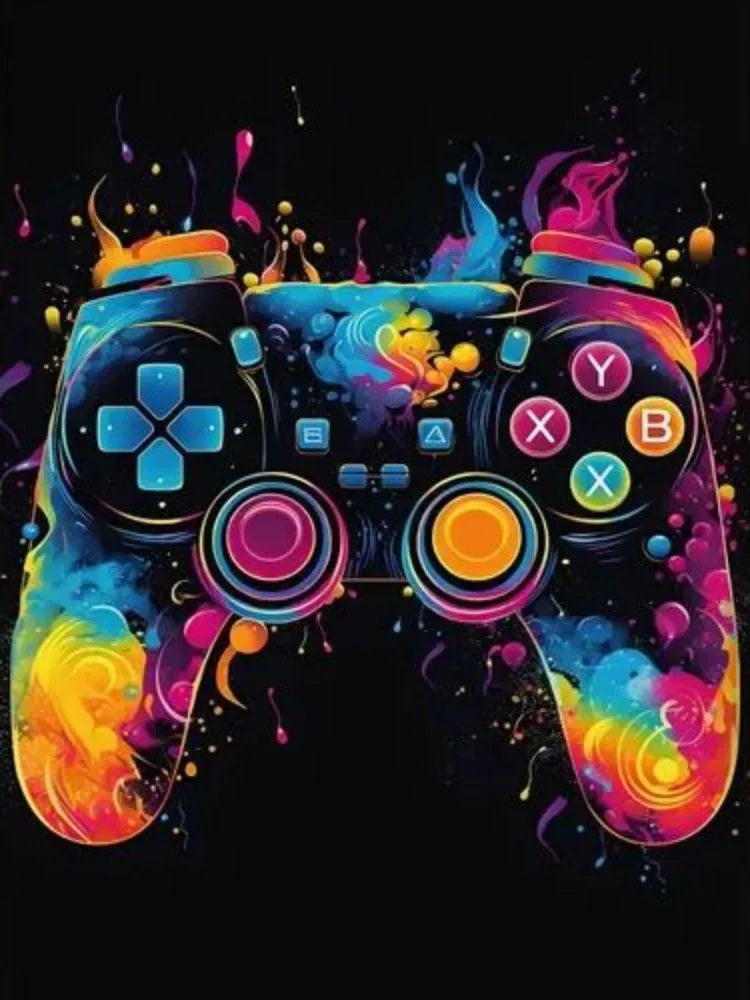AB Diamond Painting op canvas - Fairy Dust Neon Game Controller