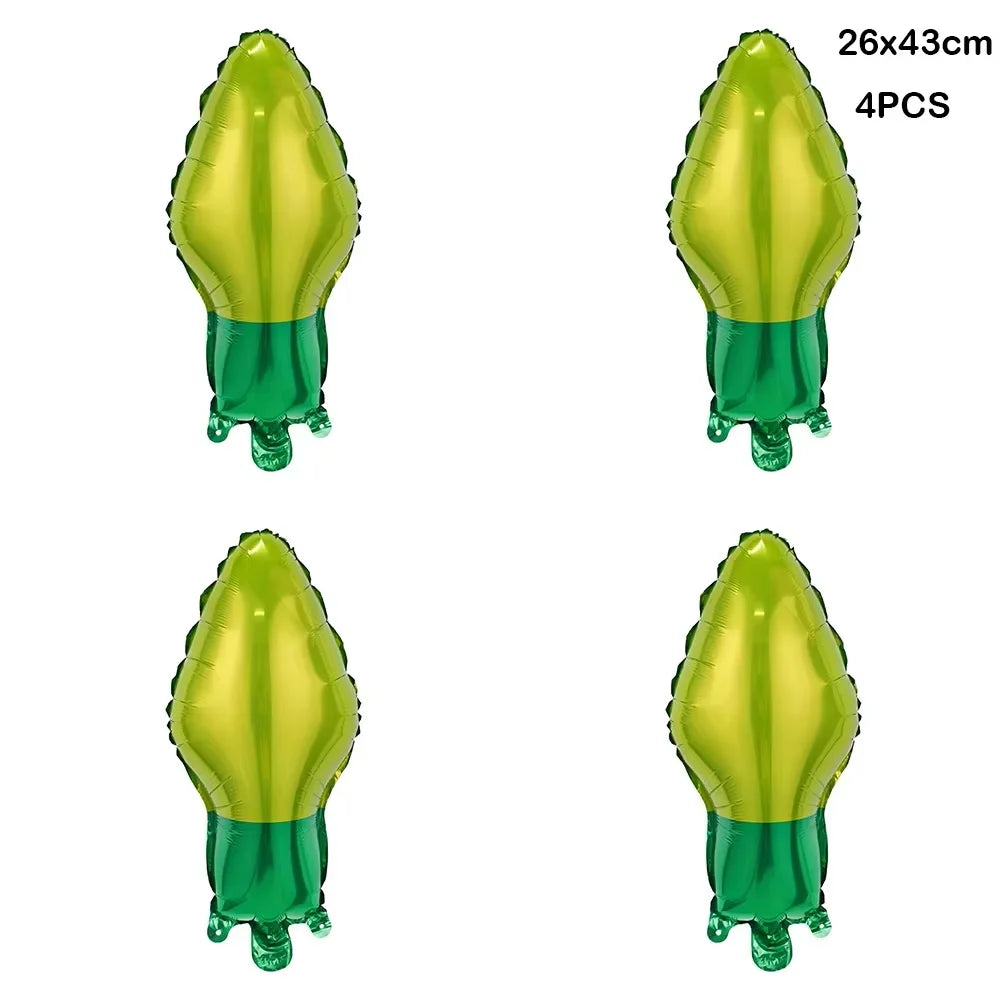 Opblaasbaar Kerst ornament snoepstok en ster decoratie in rood en groen