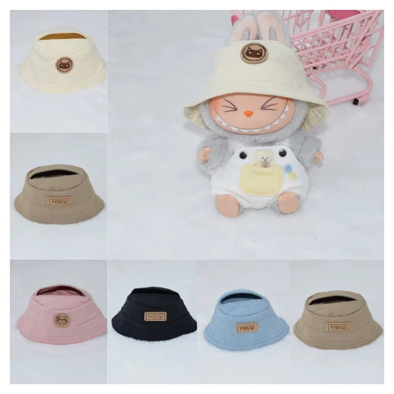 Kleding voor Labubu poppen – Schattig bucket hoedje 15/17 cm accessoire