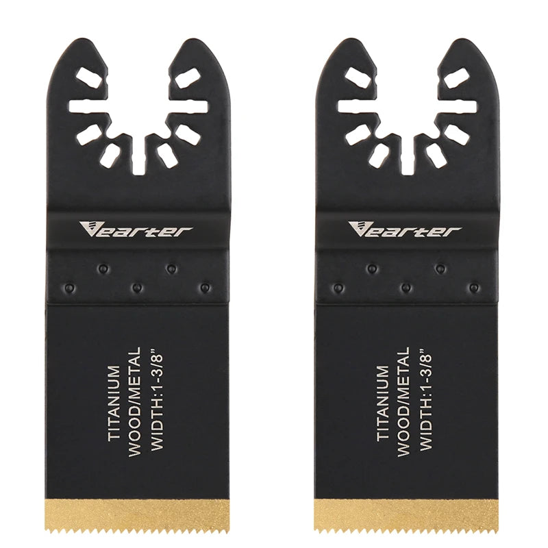 2 stuks universele titanium gecoate multitool zaagbladen 8,6/11,2 cm voor metaal, hout en kunststof