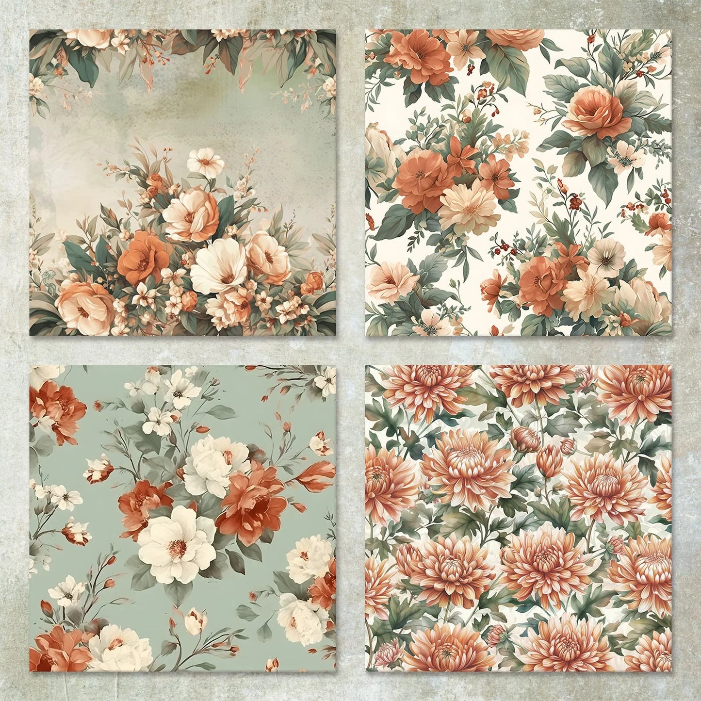 Papier voor kaarten maken & Scrapbook Bloemen Achtergrond 36 Vel