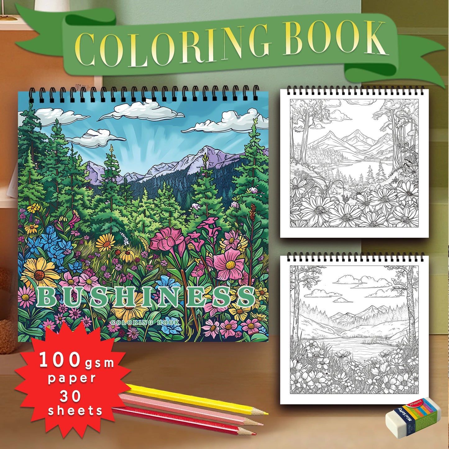 Kleurboek voor volwassenen – Veldstijl met 30 kleurplaten