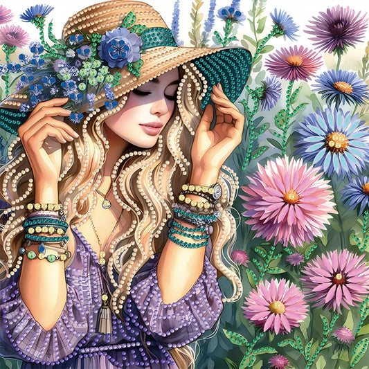 Special Diamond Painting met speciaal gevormde steentjes Beauty 30x30cm - YXZ053