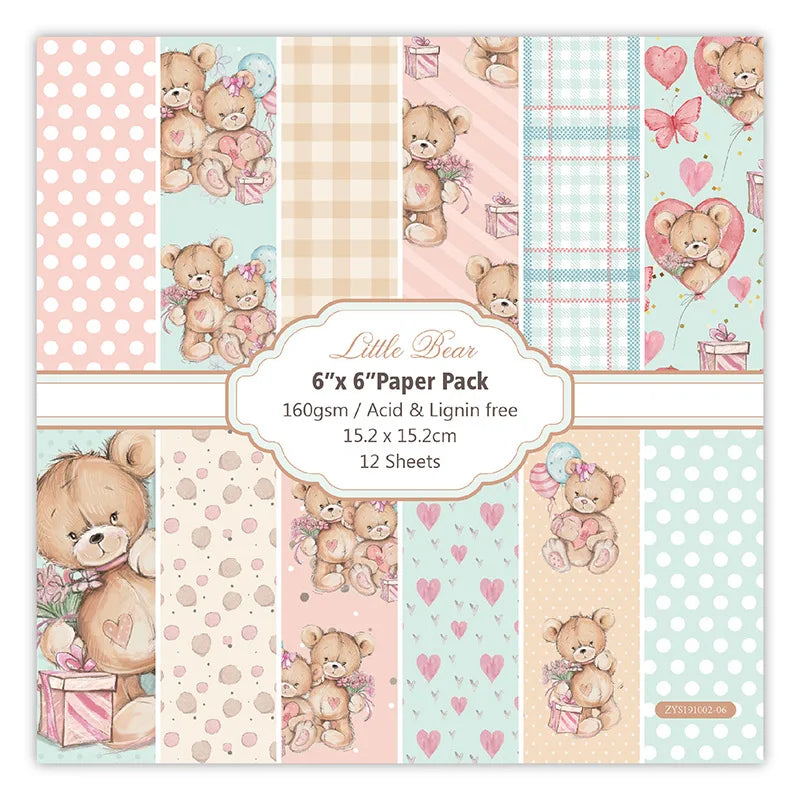 Papier voor kaarten maken en scrapbook met rozenpatroon