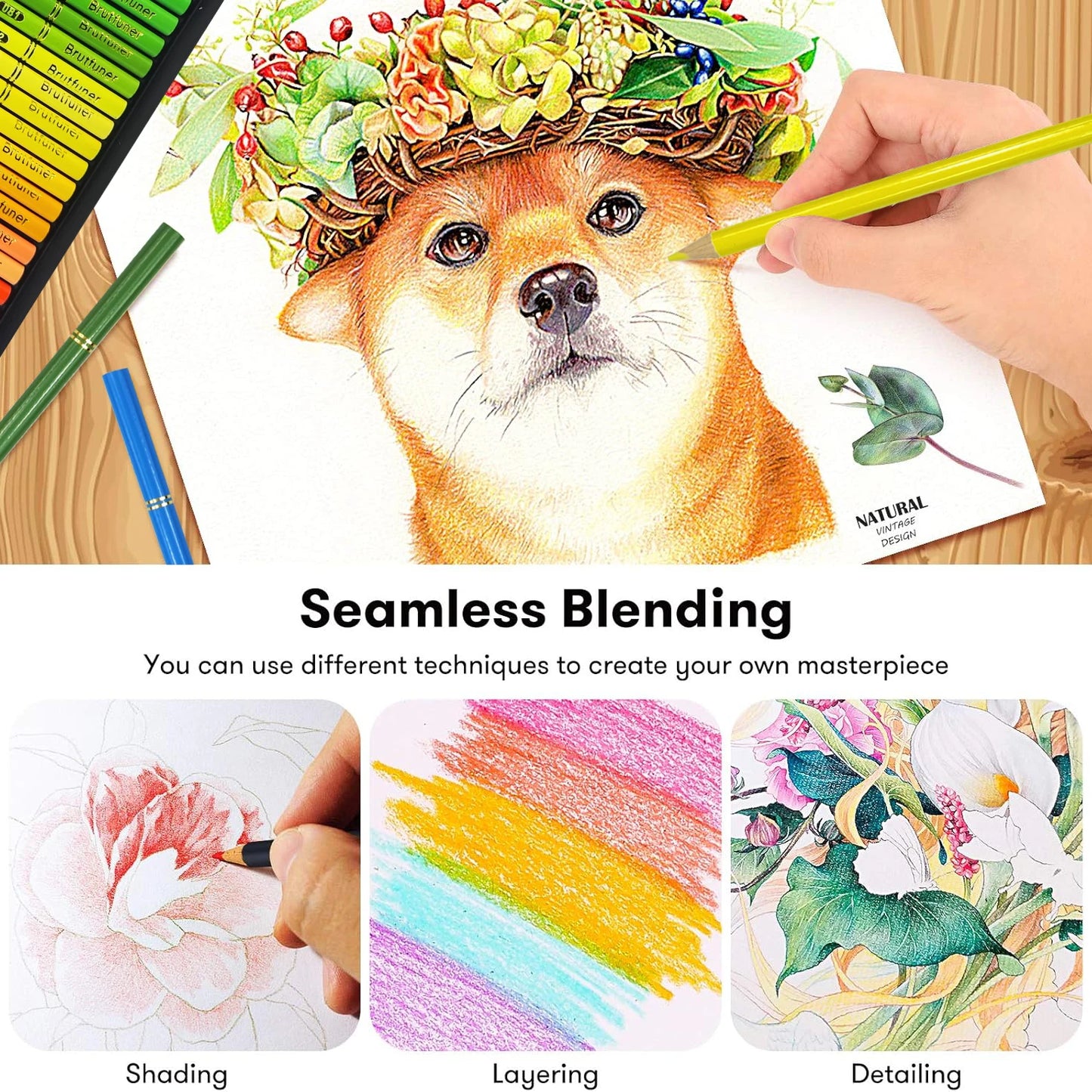 Kleurpotloden set van 180 stuks – Zachte kern & rijke pigmenten