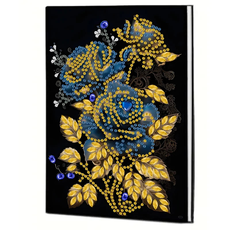 Diamond Painting Notitieboekje met Bloemen PU Leer Cadeau