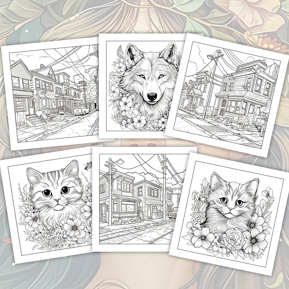 Kleurboek voor volwassenen – 30 pagina’s dik papier, ontspannend tekenplezier