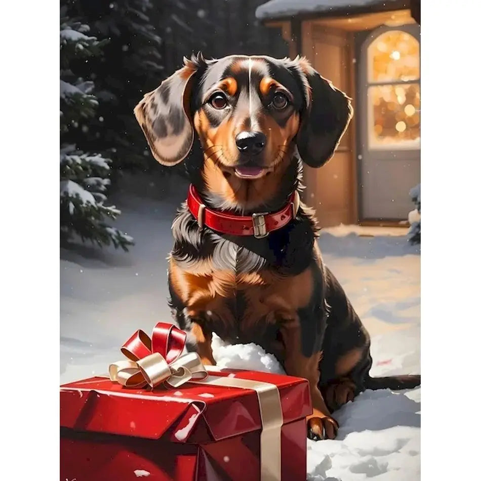 Schilderen op nummer Kerst Dieren met Acrylverf en Lijst (optioneel) - 9950441