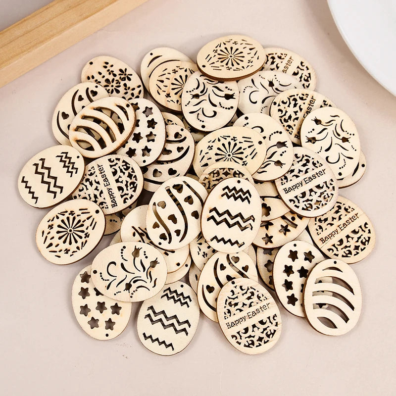 Houten Paas figuur om zelf te kleuren/schilderen paaseieren set