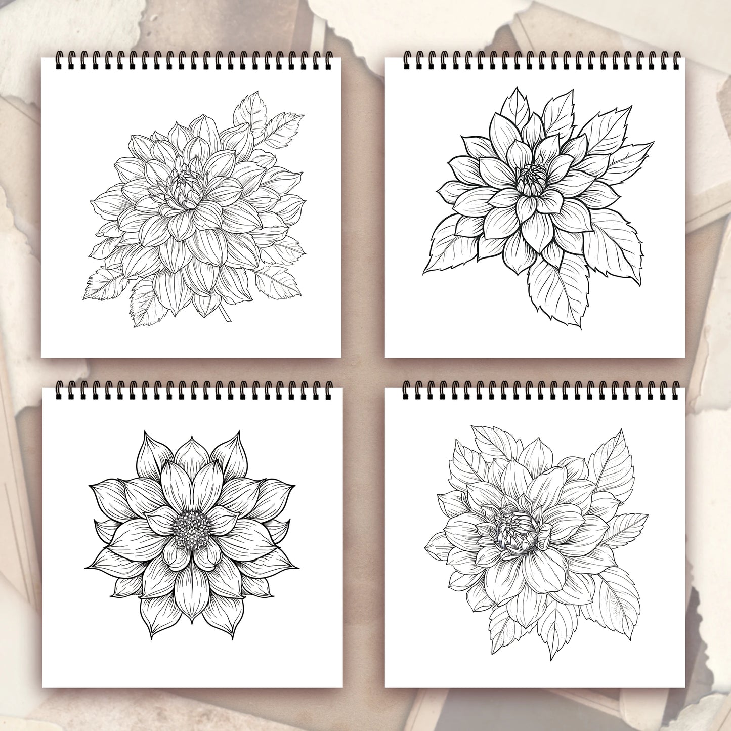 Kleurboek voor volwassenen en tieners – Spiraalontwerp met dik papier voor ontspanning en creativiteit