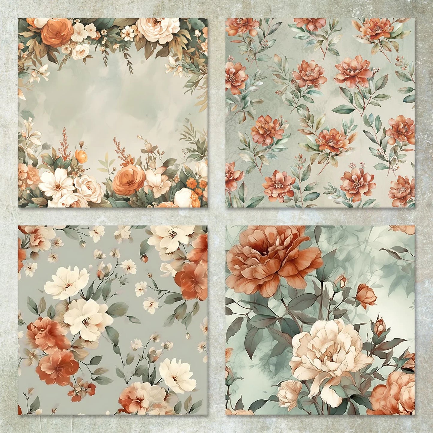 Papier voor kaarten maken & Scrapbook Bloemen Achtergrond 36 Vel