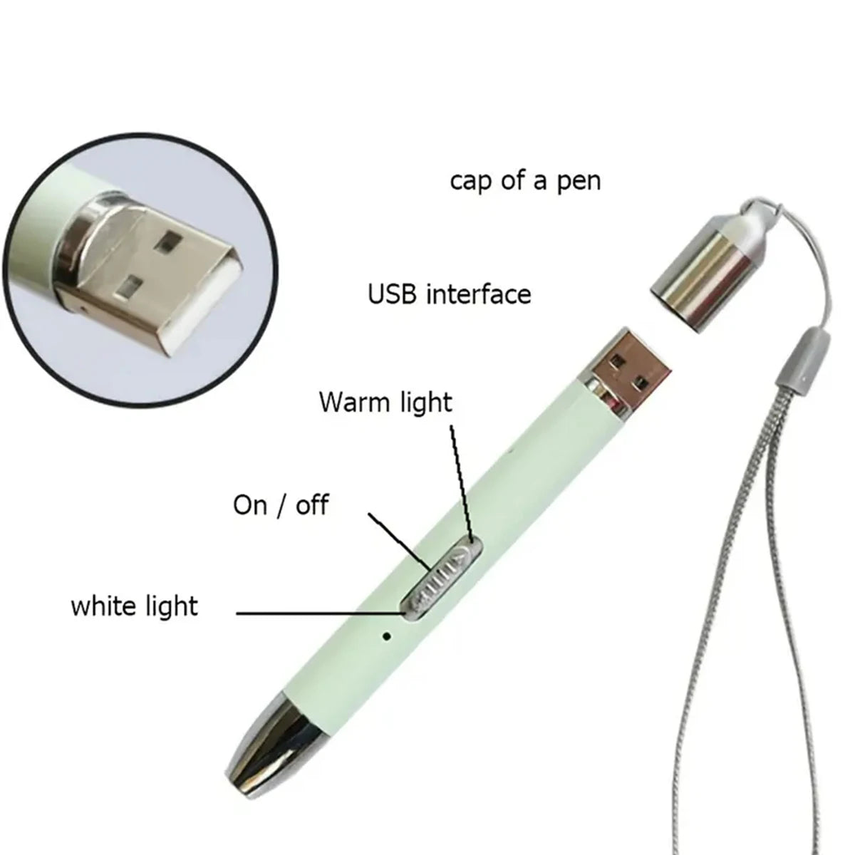 Diamond Painting Pen verlicht oplaadbaar met USB oplaadkabel en accessoires