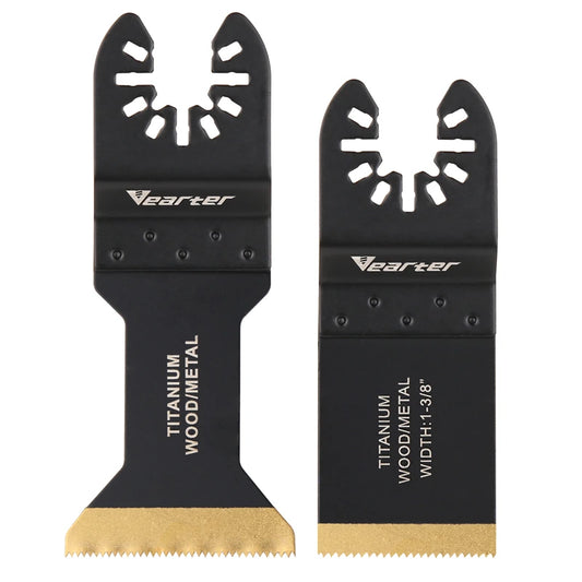 2 stuks universele titanium gecoate multitool zaagbladen 8,6/11,2 cm voor metaal, hout en kunststof