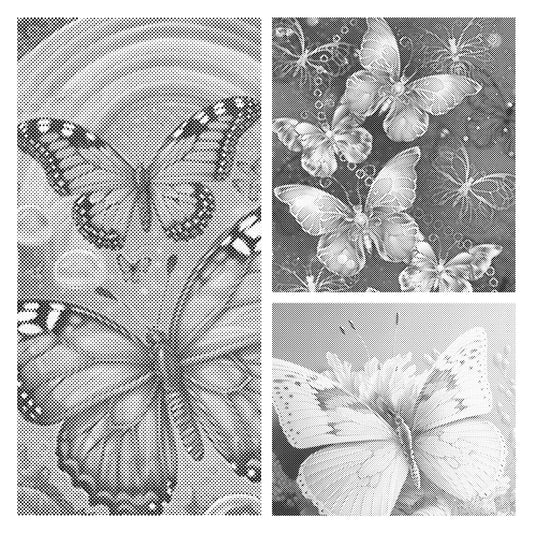 DOT Painting 40x50cm Magical Butterflies - Eén Kleur Stippelkunst