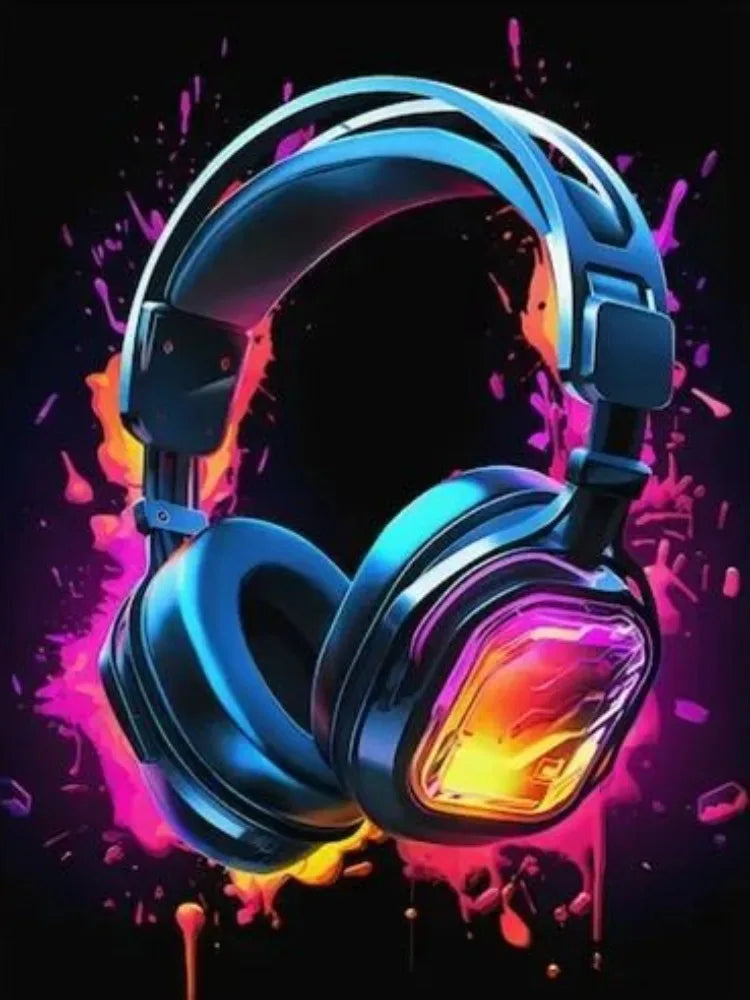 AB Diamond Painting op canvas - Fairy Dust Neon Game Controller