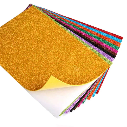 Glanzend Schuimpapier met Plaklaag – 5 Vellen van 20x30 cm