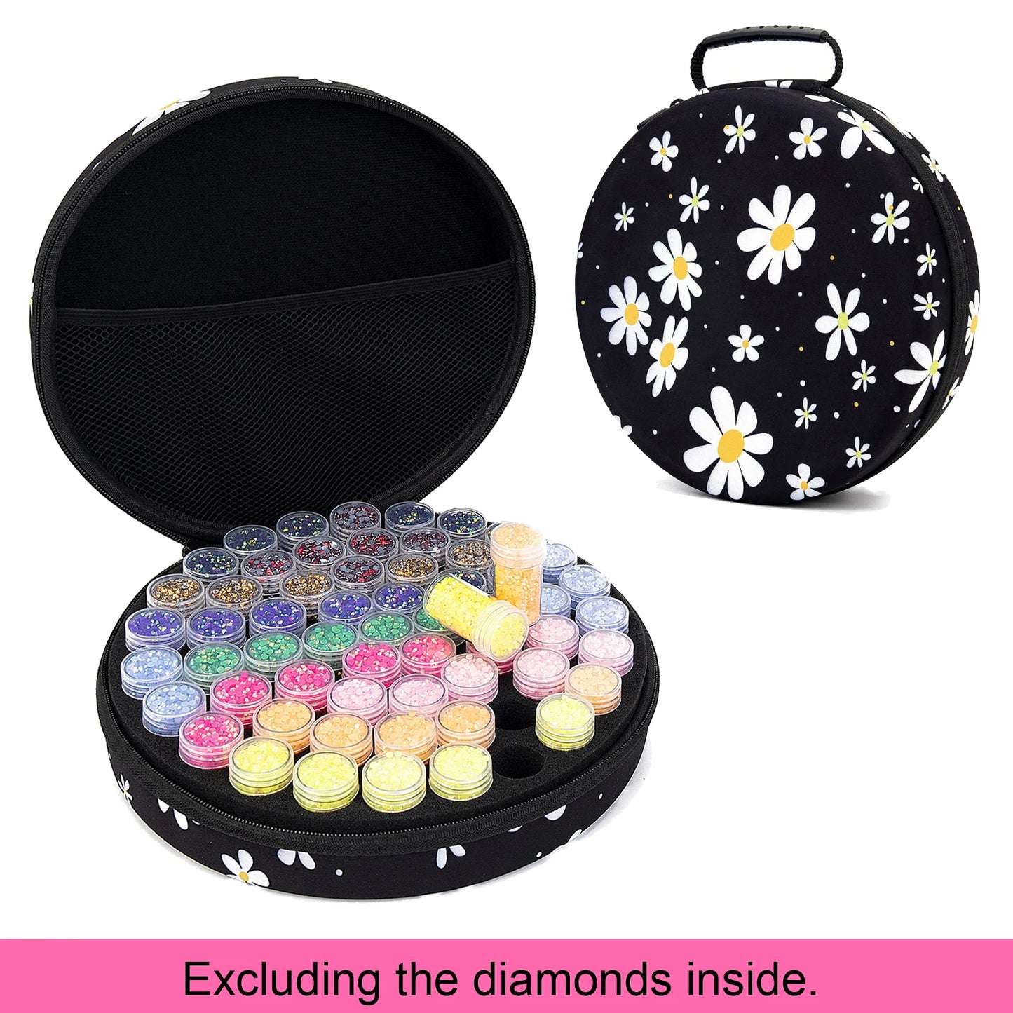 Diamond Painting Opbergkoffer met 60 Opbergpotjes voor steentjes plus accessoires
